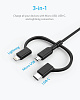 Кабель Anker powerline II (A8436011) USB-A to USB-Type C/Lightning/MicroUSB (Black) купить в интернет-магазине icover