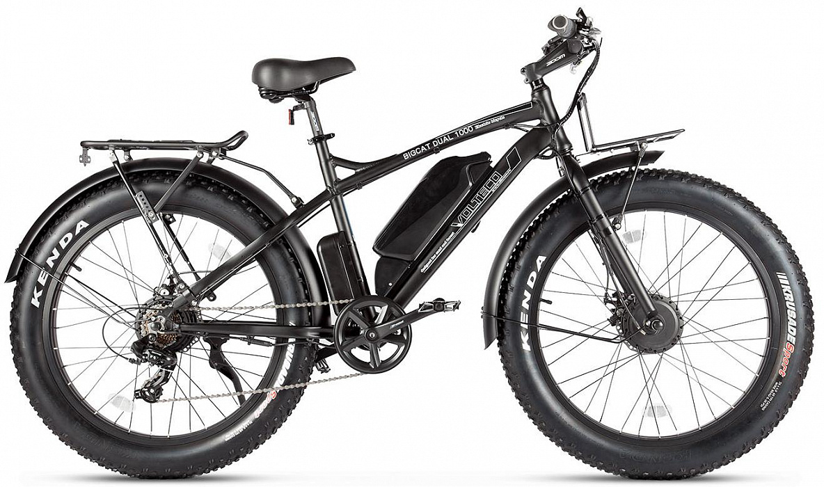 Велогибрид Eltreco Volteco BigCat Dual New (Matte Black) купить в интернет-магазине icover