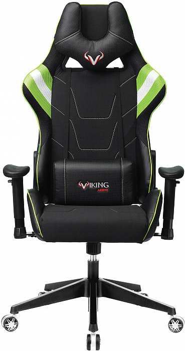 Игровое кресло Бюрократ Zombie VIKING 4 AERO (Black/Light Green) купить в интернет-магазине icover