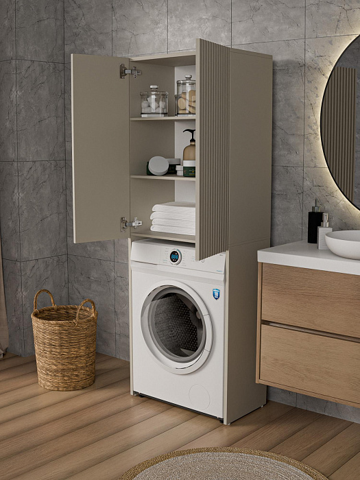 Шкафчик над стиральной машинкой Ridberg Никко МДФ (Cashmire) купить в интернет-магазине icover