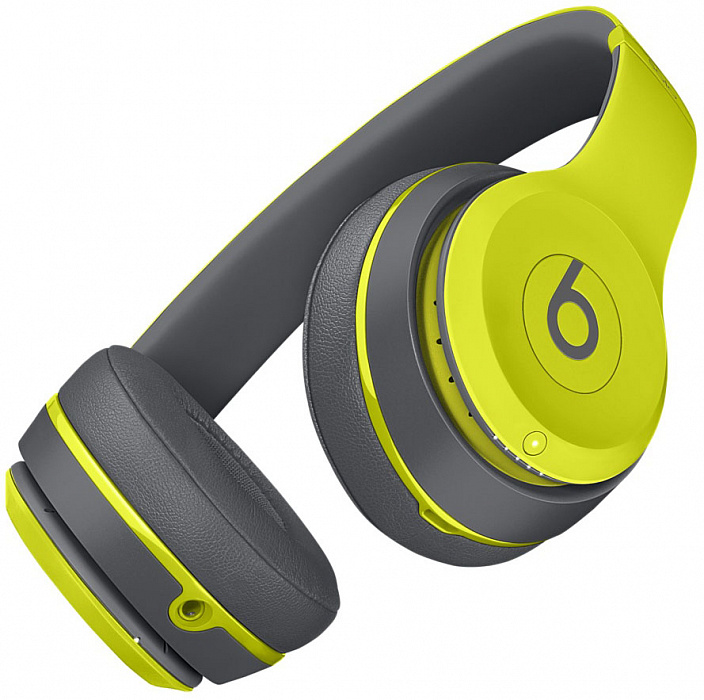 Беспроводные накладные наушники Beats by Dr. Dre Solo 2 Wireless Active Collection (Shock Yellow) купить в интернет-магазине icover