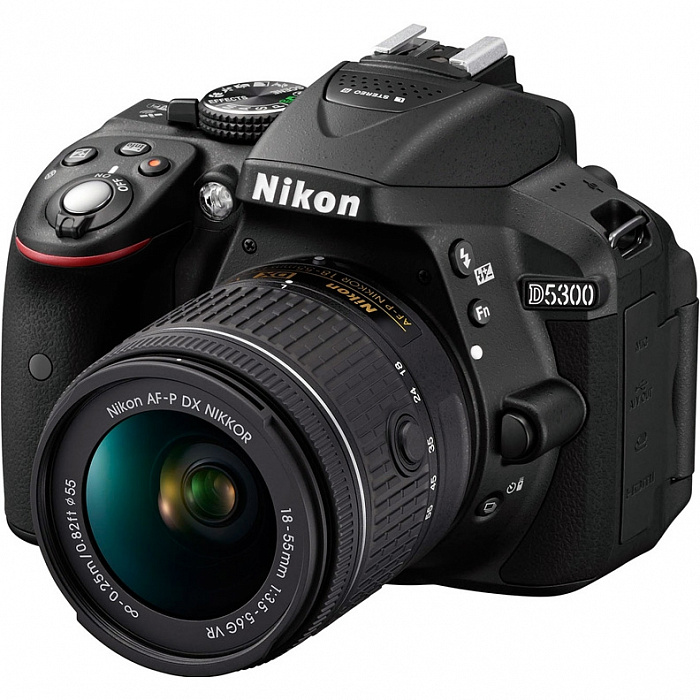 Nikon D5300 Kit 18-55 VR AF-P (VBA370K007) - цифровой зеркальный фотоаппарат (Black) купить в интернет-магазине icover