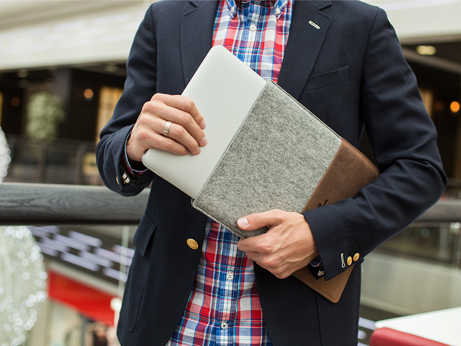 Кожаный чехол Stoneguard 541 (SGL541MB14PR-AS) для MacBook Pro 14 (Rust/Ash) купить в интернет-магазине icover