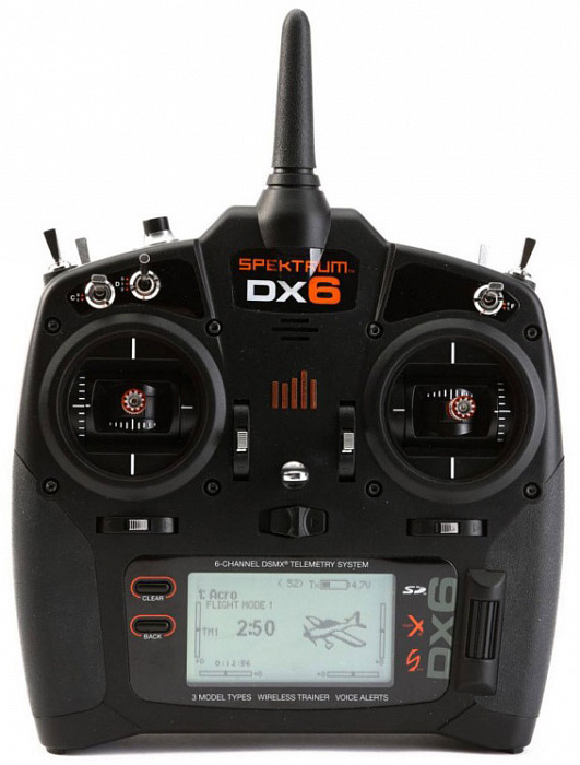 Spektrum DX6 + AR610 DSMX - шестиканальная радиоаппаратура для авиамоделей + приемник купить в интернет-магазине icover