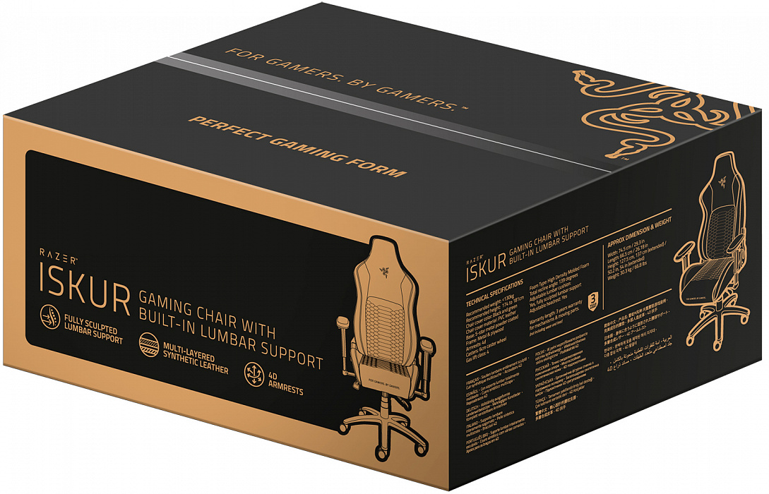Игровое кресло Razer Iskur Fabric RZ38-02770300-R3G1 (Dark Gray) купить в интернет-магазине icover
