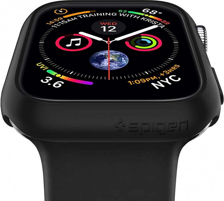 Чехол Spigen Thin Fit (061CS24484) для Apple Watch Series 4 40 mm (Black) купить в интернет-магазине icover