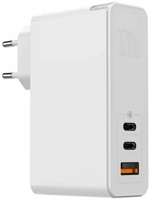 Сетевое зарядное устройство Baseus GaN Mini Quick Charger 120W CCGAN-J02 (White) купить в интернет-магазине icover