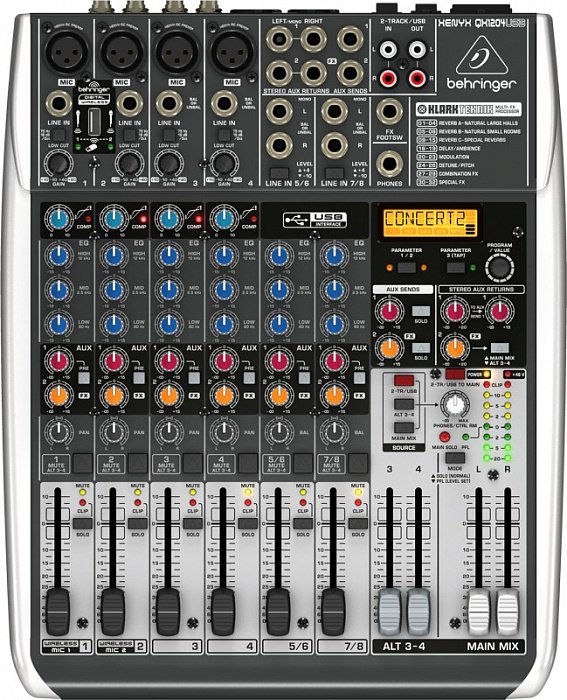 Behringer XENYX Q1204USB (A043701) - микшерный пульт (Black) купить в интернет-магазине icover