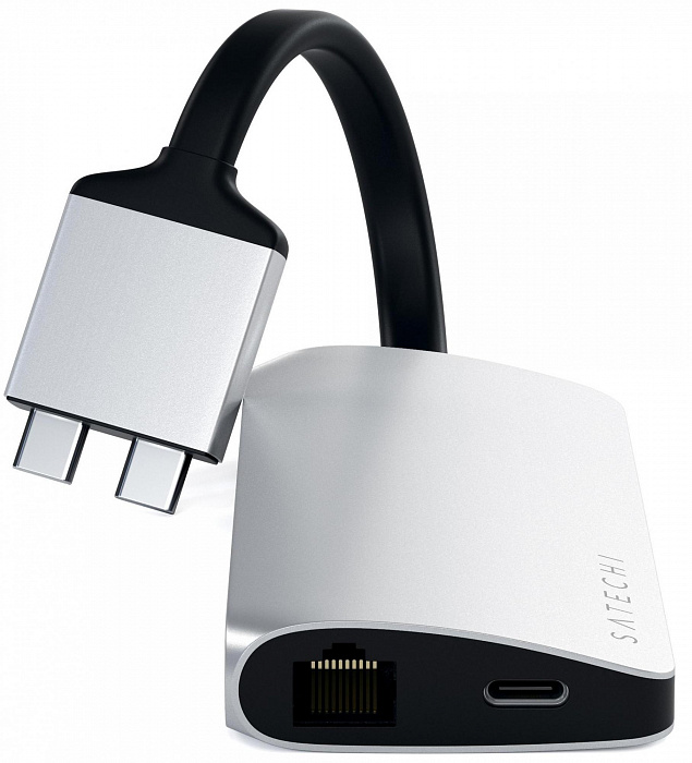 Адаптер Satechi Type-C Dual Multimedia Adapter ST-TCDMMAS (Silver) купить в интернет-магазине icover
