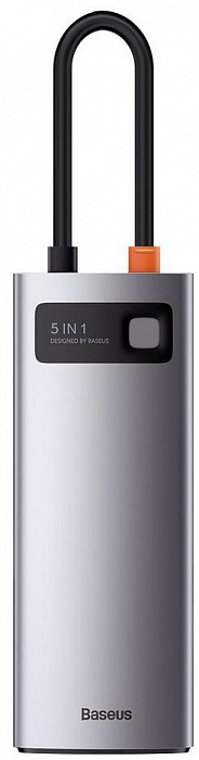 Хаб Baseus Metal Gleam Series 5-in-1 CAHUB-CX0G (Space Grey) купить в интернет-магазине icover