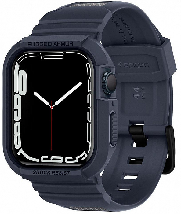 Чехол с ремешком Spigen Rugged Armor Pro для Apple Watch series 7/SE/6/5/4 45mm/44mm (Charcoal Grey) купить в интернет-магазине icover