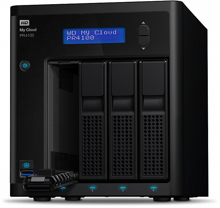 Сетевое хранилище Western Digital My Cloud Pro PR4100 0Tb 3.5" WDBKWB0000NBK-EEUE (Black) купить в интернет-магазине icover
