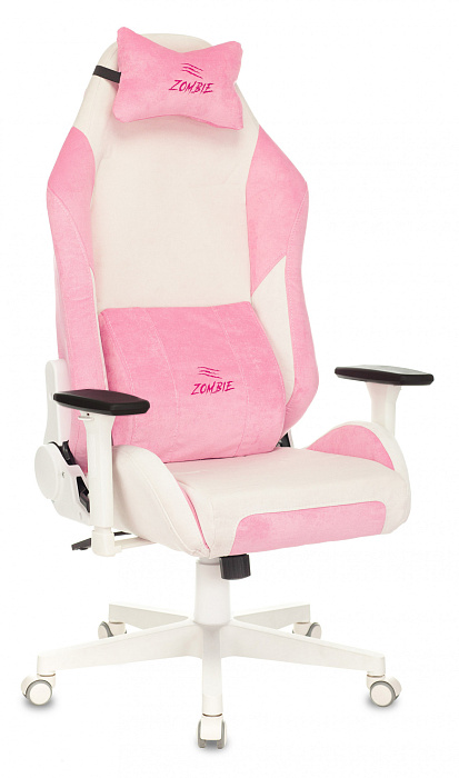 Игровое кресло Бюрократ Zombie EPIC PRO Fabric (White/Pink) купить в интернет-магазине icover