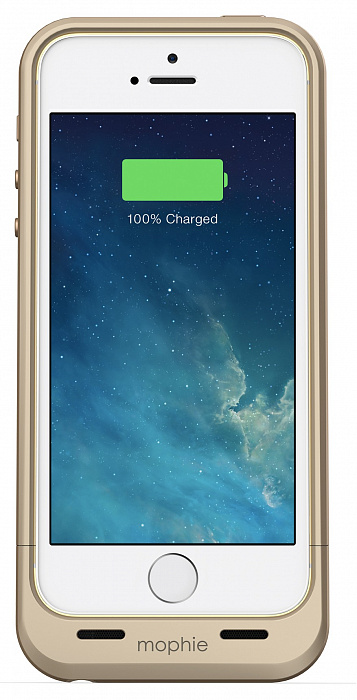 Mophie Juice Pack Air - чехол-аккумулятор для iPhone 5/5S (Gold) купить в интернет-магазине icover