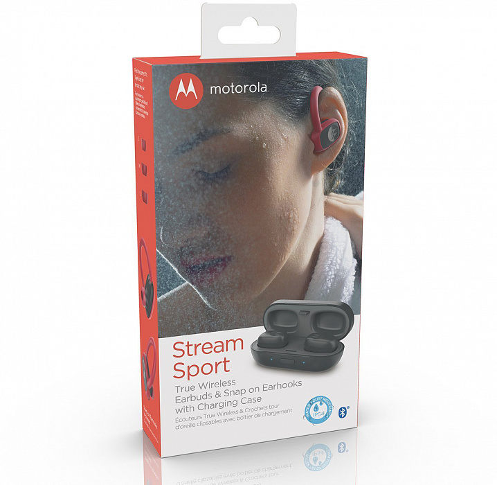 Bluetooth-наушники Motorola Stream Sport с микрофоном (Red) купить в интернет-магазине icover