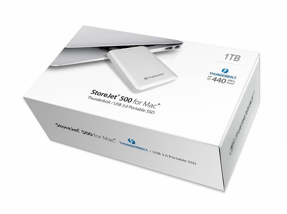 Твердотельный внешний диск Transcend StoreJet M500 1Tb SSD Thunderbolt / USB 3.0 для Mac TS1TSJM500 купить в интернет-магазине icover