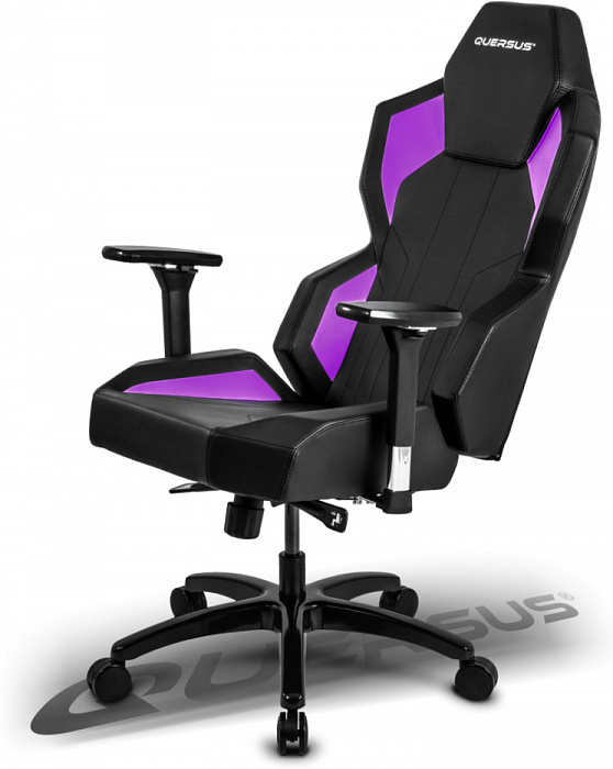 Игровое кресло Quersus Geos G702/XV (Black/Violet) купить в интернет-магазине icover