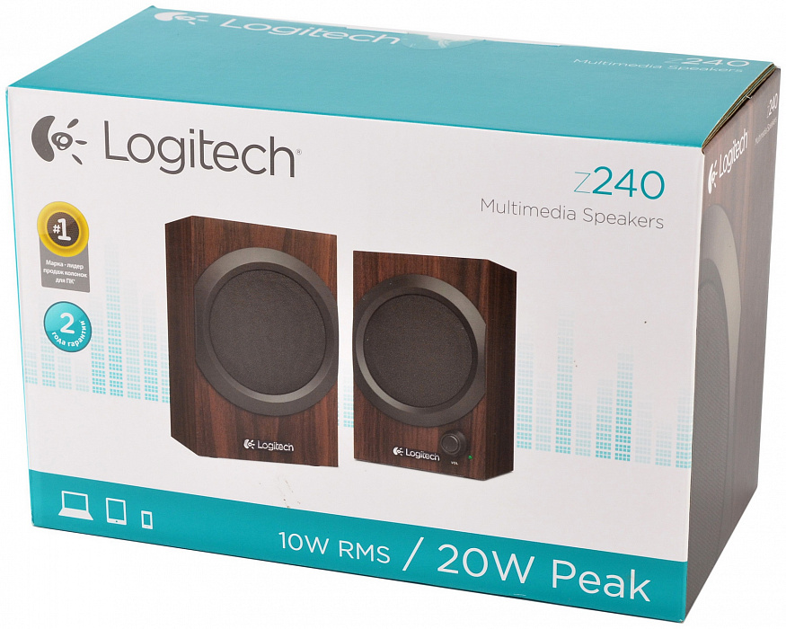 Акустическая система Logitech Multimedia Speakers Z240 980-000756 (Brown) купить в интернет-магазине icover