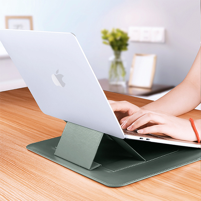 Чехол Wiwu Skin Pro Slim Stand Sleeve для MacBook Pro 16 (Midnight Green) купить в интернет-магазине icover