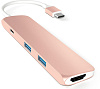 Мультипереходник Satechi Slim Aluminum Type-C Multi-Port Adapter ST-CMAR 4K HDMI (Rose Gold) купить в интернет-магазине icover