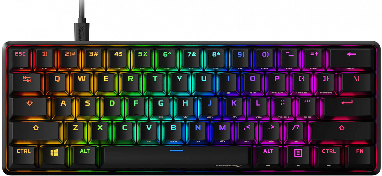 Игровая клавиатура HyperX Alloy Origins 60 Red switches USB RGB (HKBO1S-RB-RU/G) купить в интернет-магазине icover