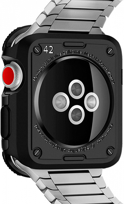 Чехол Spigen Tough Armor 2 (059CS22405) для Apple Watch series 1/2/3 42mm (Matte Black) купить в интернет-магазине icover