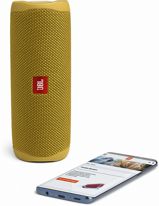Портативная акустика JBL Flip 5 JBLFLIP5YEL (Yellow) купить в интернет-магазине icover
