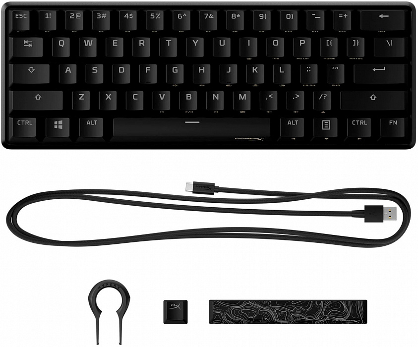 Игровая клавиатура HyperX Alloy Origins 60 Red switches USB RGB (HKBO1S-RB-RU/G) купить в интернет-магазине icover