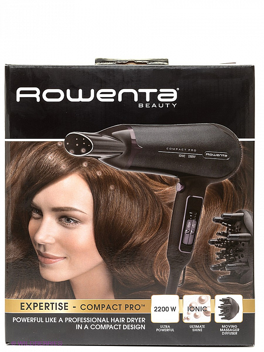 Rowenta Nomad for Men (CV 4750FO) - фен для волос (Black) купить в интернет-магазине icover