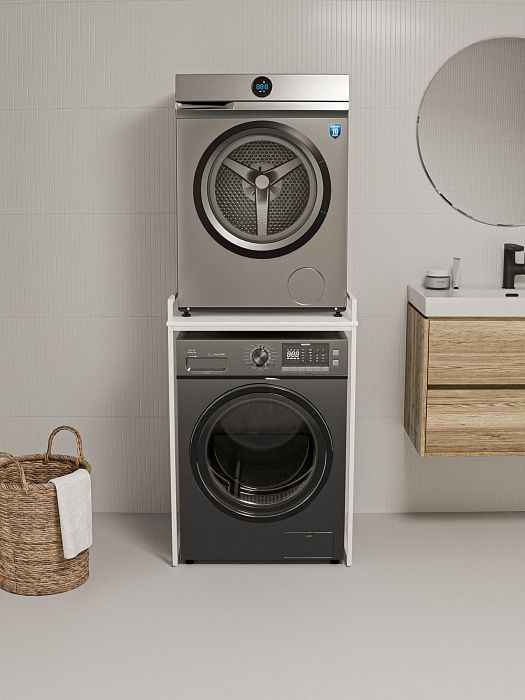 Стеллаж лофт для стиральной и сушильной машины RIDBERG CHICO (White) купить в интернет-магазине icover