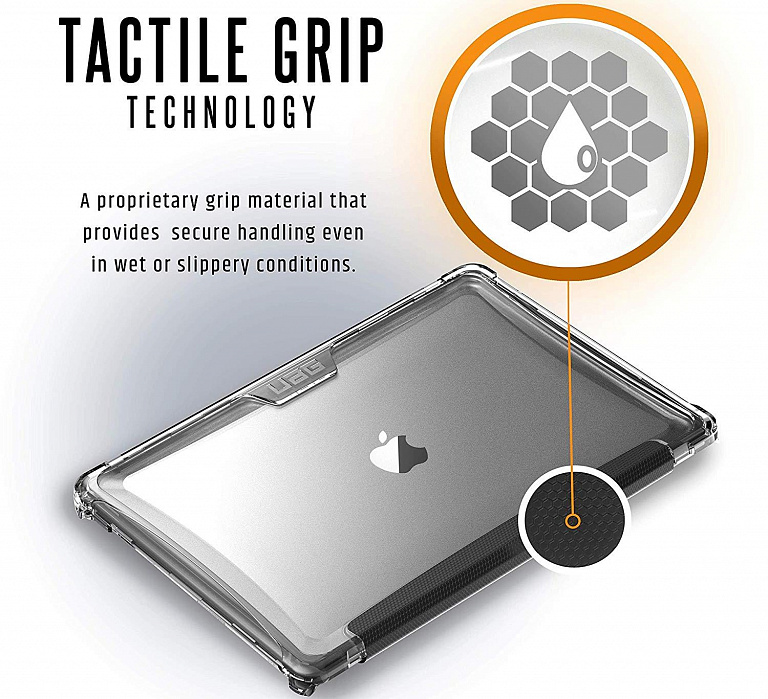 Защитный чехол UAG Plyo для MacBook Air 13" (2018-2020 M1) (Ice) купить в интернет-магазине icover