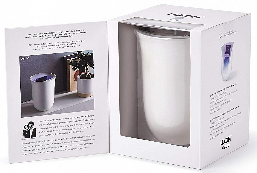 Санитайзер Lexon Oblio LH59W с беспроводной зарядкой (White) купить в интернет-магазине icover