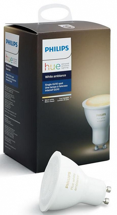 Умная светодиодная лампа Philips Hue White Ambiance GU10 (White) купить в интернет-магазине icover