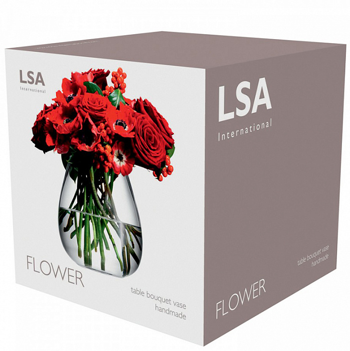 Ваза округлая низкая LSA International Flower 17 см купить в интернет-магазине icover