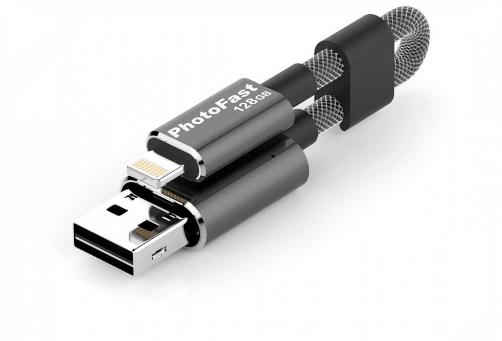 Флеш-накопитель PhotoFast MemoriesCable GEN3 128Gb (Black) купить в интернет-магазине icover