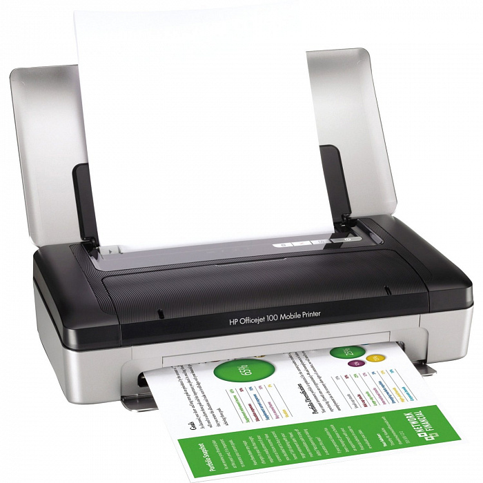 HP OfficeJet 100 L411a - портативный цветной принтер (Silver) купить в интернет-магазине icover