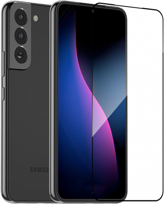 Стекло BlueO 2.5D Silk full cover (WB-S22) для Samsung S22 / S23 0.26mm (Black) купить в интернет-магазине icover