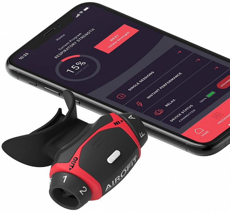 Тренажёр для дыхания Airofit (Black) купить в интернет-магазине icover