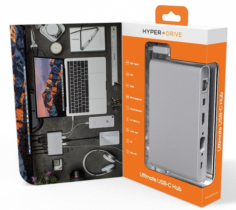 Хаб HyperDrive Ultimate GN30B (Grey) купить в интернет-магазине icover