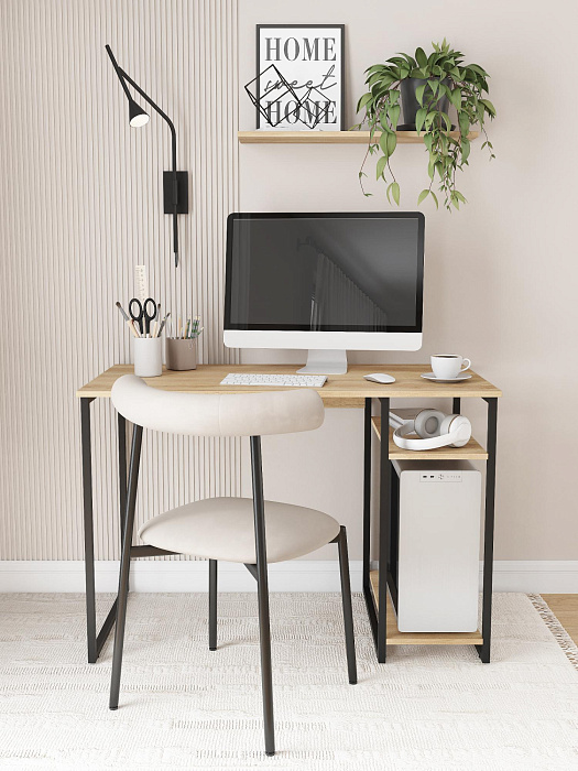 Стол письменный с полкой для ПК RIDBERG GILBERT (Oak/Black) купить в интернет-магазине icover
