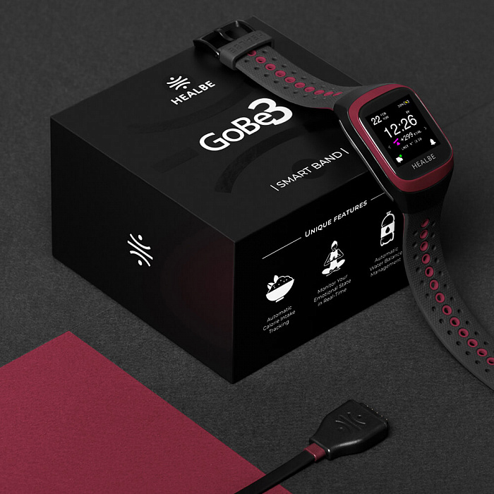 Фитнес-браслет Healbe GoBe 3 (Red) купить в интернет-магазине icover