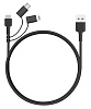 Кабель-переходник Aukey CB-BAL5 USB to Lightning/USB-C/MicroUSB 1.2m (Black) купить в интернет-магазине icover