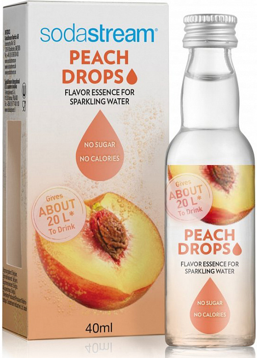 Концентрат безалкогольного напитка Sodastream Drops 40ml (Peach) купить в интернет-магазине icover