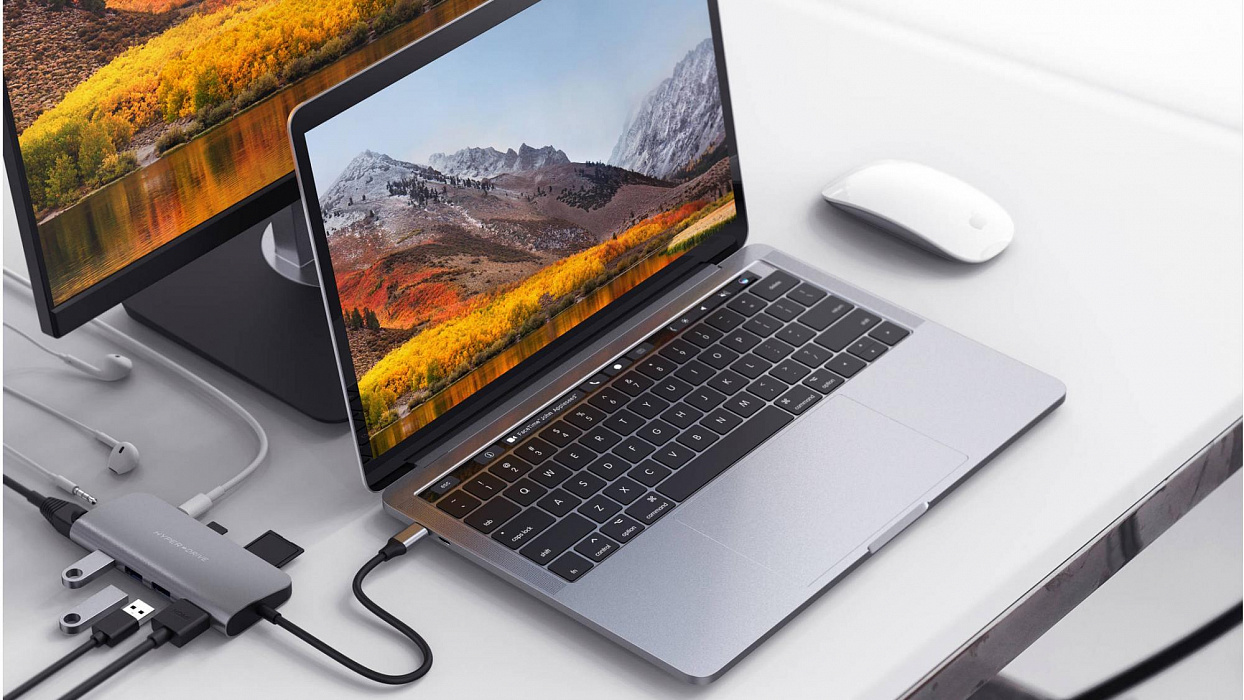 USB-концентратор HyperDrive Power 9-in-1 USB-C HD30F (Grey) купить в интернет-магазине icover