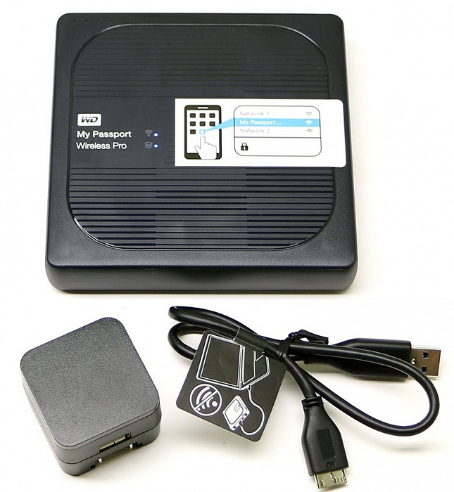 Внешний накопитель Western Digital My Passport Wireless Pro 2.5" USB 3.0 3Tb WDBSMT0030BBK-RESN (Black) купить в интернет-магазине icover