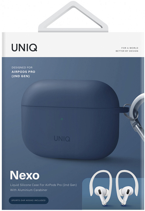 Чехол Uniq Nexo (AIRPODSPRO2-NEXOBLU) для Airpods Pro 2 (Caspian Blue) купить в интернет-магазине icover