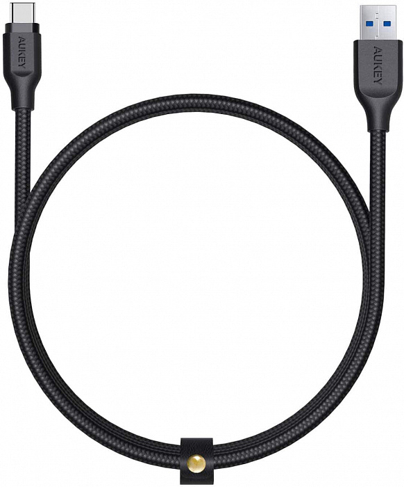 Кабель Aukey Braided Nylon (CB-AC1) USB-C to USB-A 3.1 1.2m (Black) купить в интернет-магазине icover