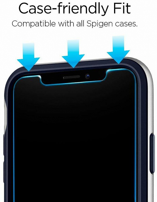 Защитное стекло Spigen Glas.tR SLIM HD (065GL24540) для iPhone Xs Max/11 Pro Max (Clear) купить в интернет-магазине icover
