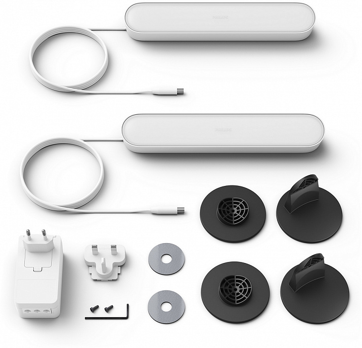 Комплект умных светодиодных ламп Philips Hue Play 2 шт (White) купить в интернет-магазине icover