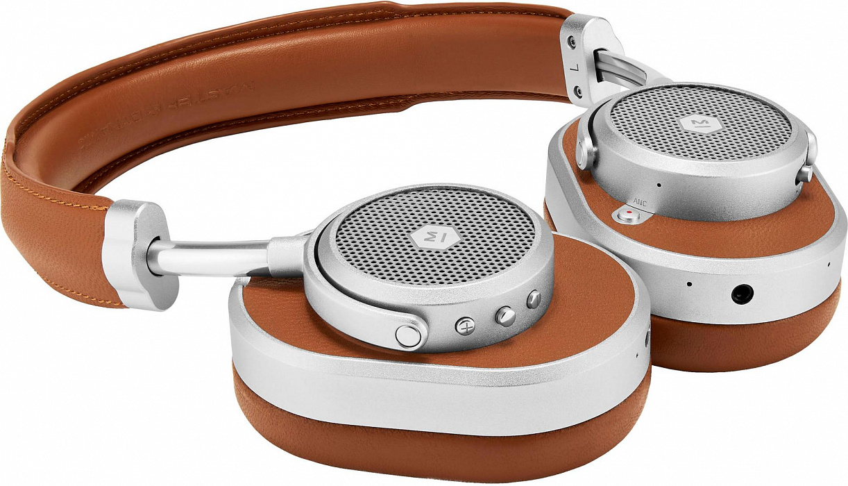 Bluetooth-наушники с микрофоном Master&Dynamic MW65 ANC (Silver Metal/Brown Leather) купить в интернет-магазине icover